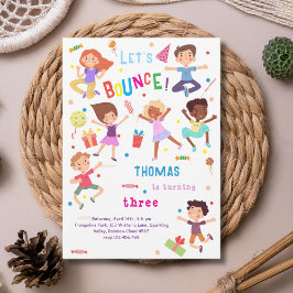 Convites aniversário de criança do parque de saltos de vamo