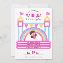 Convites Aniversário de criança do Partido de Trampoline do