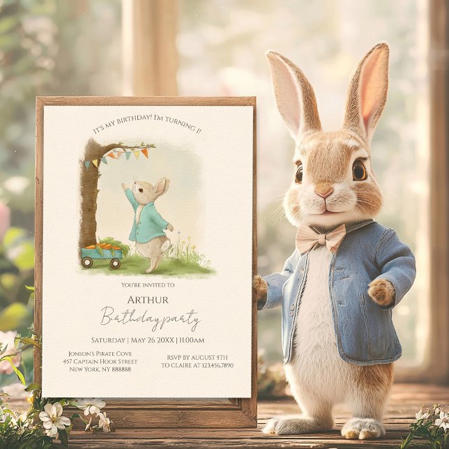 Convites Aniversário de criança e Jogo do Peter Rabbit (Criador carregado)