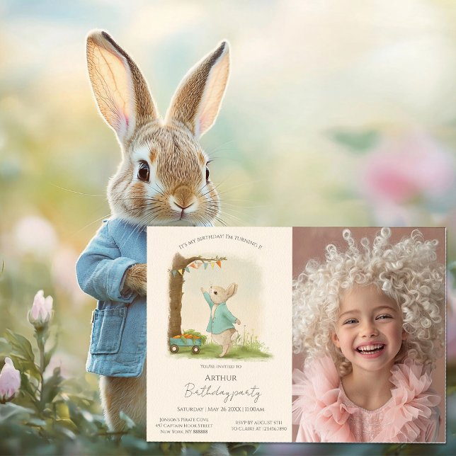 Convites Aniversário de criança e Jogo do Peter Rabbit (Criador carregado)