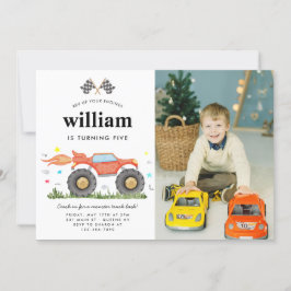 Convites Aniversário de criança Fotográfico de Raça de Cami