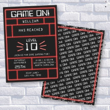 Aniversário de criança Neon do Jogo de Vídeo com A