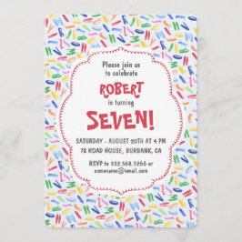 Convites Aniversário de criança personalizado do alfabeto a