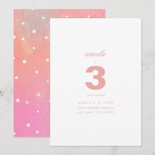 Convites Aniversário de criança Personalizado Elegante Si