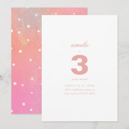 Convites Aniversário de criança Personalizado Elegante Simp