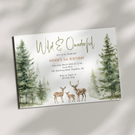Convites Aniversário de criança "Selvagem e Maravilha" de A