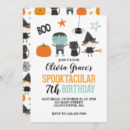 Convites Aniversário de criança Spooktacular do Halloween