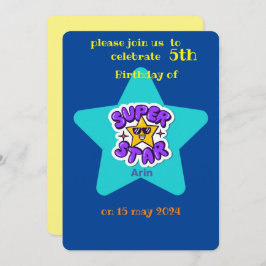 Convites aniversário de criança superstar