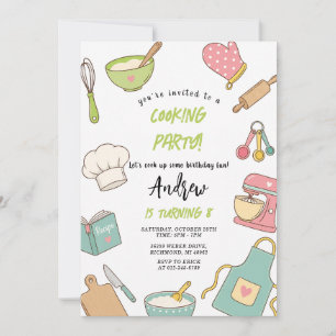 Convites Aniversário de Culinária Junior Pessoal