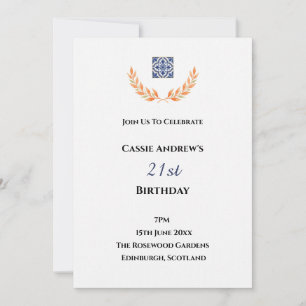 Convites Aniversário de Data Marcante Minimal Branco