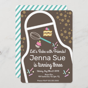 Convites Aniversário de Decoração de Cupcakes de aspersor