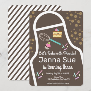 Convites Aniversário de Decoração do Cupcake de primaver