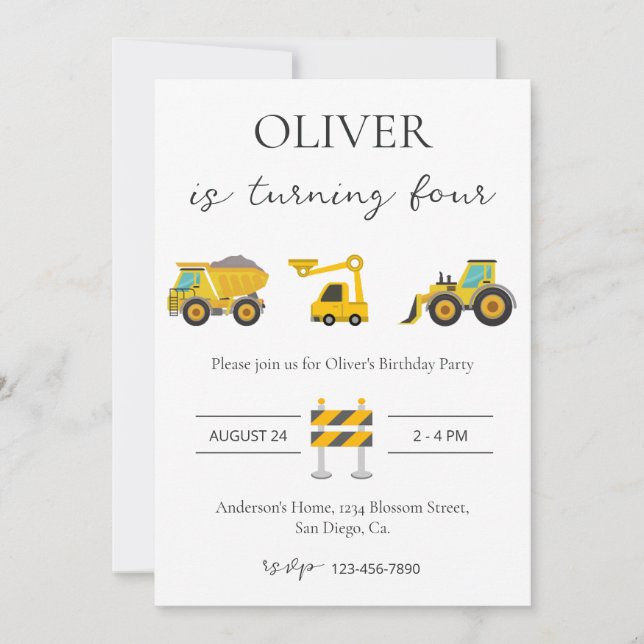 Convites Aniversário de Design da Construção (Frente)