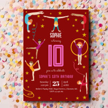 Aniversário de desportista de acrobacias e ginásti