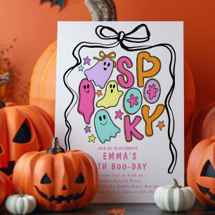 Convites Aniversário de Dia das Bruxas de Spooky