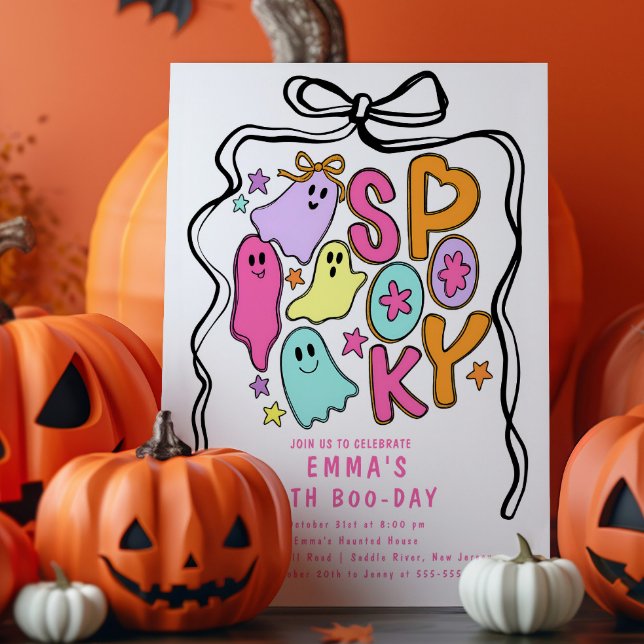 Convites Aniversário de Dia das Bruxas de Spooky (Criador carregado)