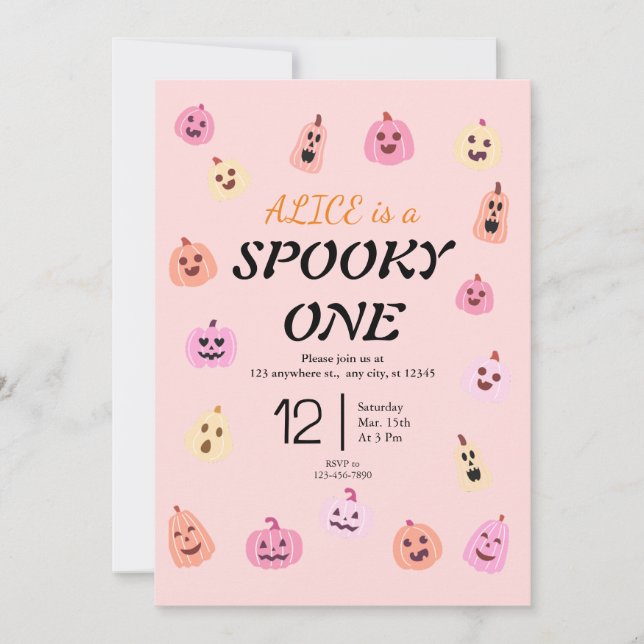 Convites Aniversário de Dia das Bruxas Spooky (Frente)