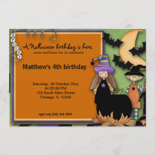 Convites Aniversário de Dia das Bruxas Spooky