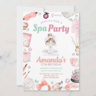 Convites Aniversário de dia de Spa Elegante