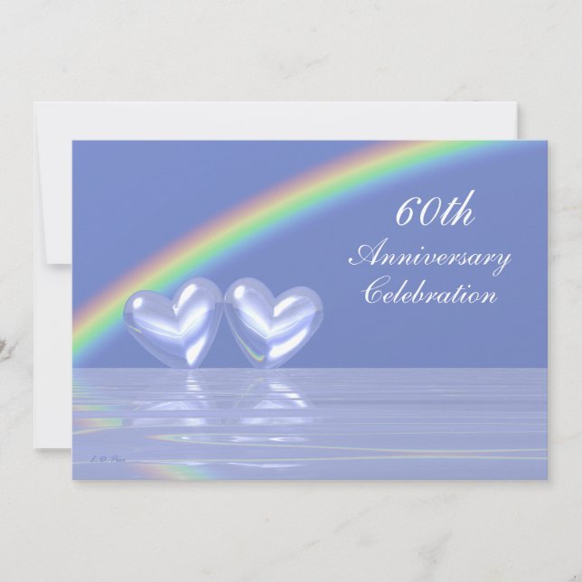Convites Aniversário de Diamante de 60 Anos (Frente)