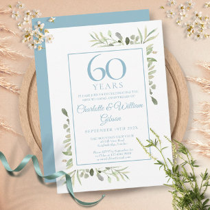 Convites Aniversário de Diamante de 60 anos com Verdura