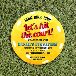 Convites Aniversário de Dink Dink Pickleball