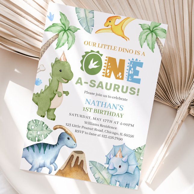 Convites Aniversário de Dinossauro (Criador carregado)