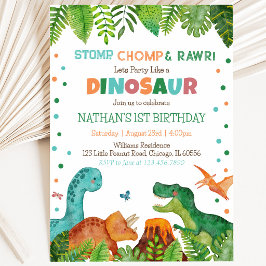 Convites Aniversário de Dinossauro
