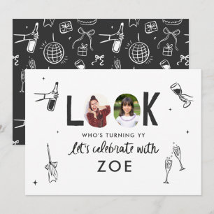 Convites Aniversário de Diversão Moderna de Foto