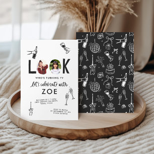 Convites Aniversário de Diversão Moderna de Foto