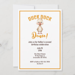 Convites Aniversário de dois anos do Pato Pato Duque