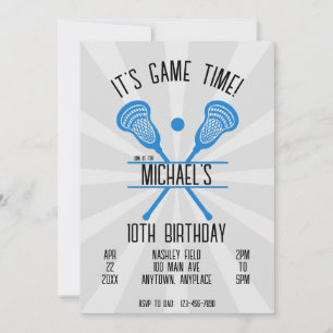 Convites Aniversário de Esportes de Lacrosse