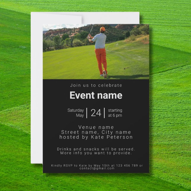 Convites Aniversário de evento de golfe do clube de golfe G (Criador carregado)
