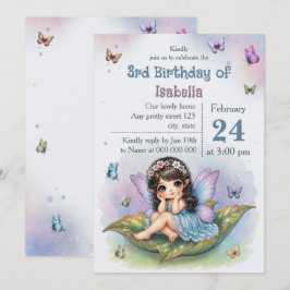 Convites Aniversário de fadazinha adorável