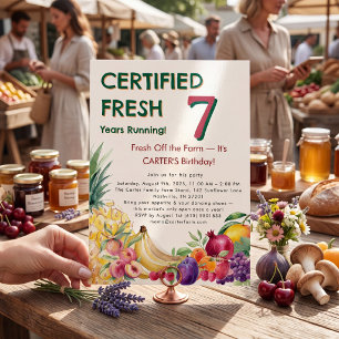 Convites Aniversário de Fazenda 'Certificado Fresco' 7 Anos