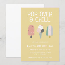 Convites Aniversário de Festa de Popsicle de Verão e Churra