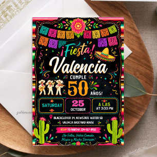 Convites Aniversário de Fiesta Mexicana - Tema Mariachi