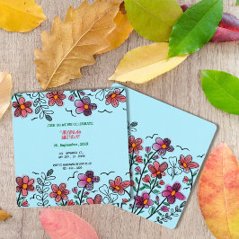 Convites ANIVERSÁRIO DE FLORES DE DOIS VERMELHOS primavera 