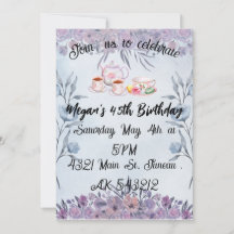 aniversário de flores do bule de lavanda