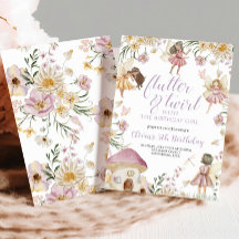 Aniversário de flores silvestres de fada