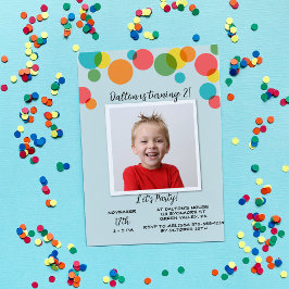 Convites Aniversário de Foto Colorida do Bolinhas Boys