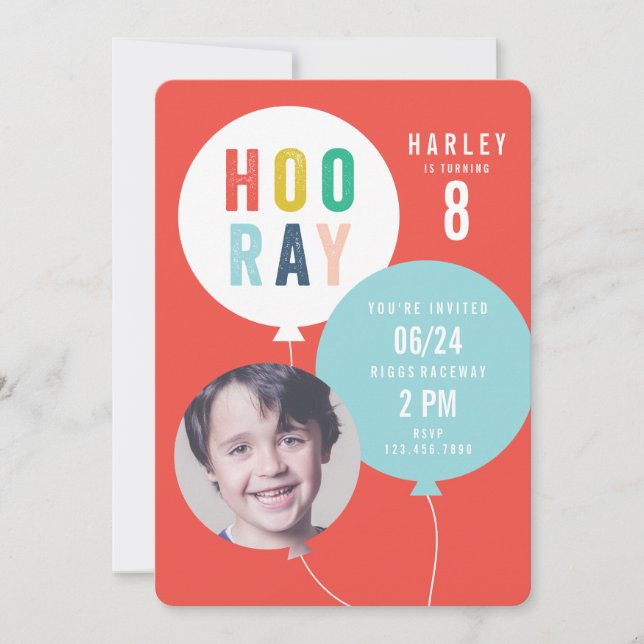 Convites Aniversário de fotos de crianças de um bando de ba (Frente)