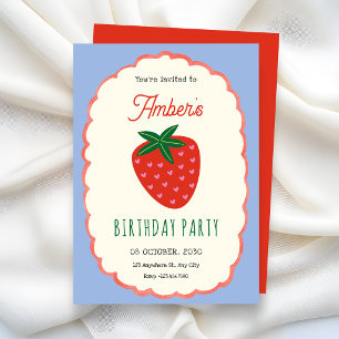 Convites Aniversário de fruta fofa