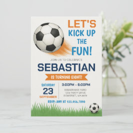 Convites Aniversário de futebol editável