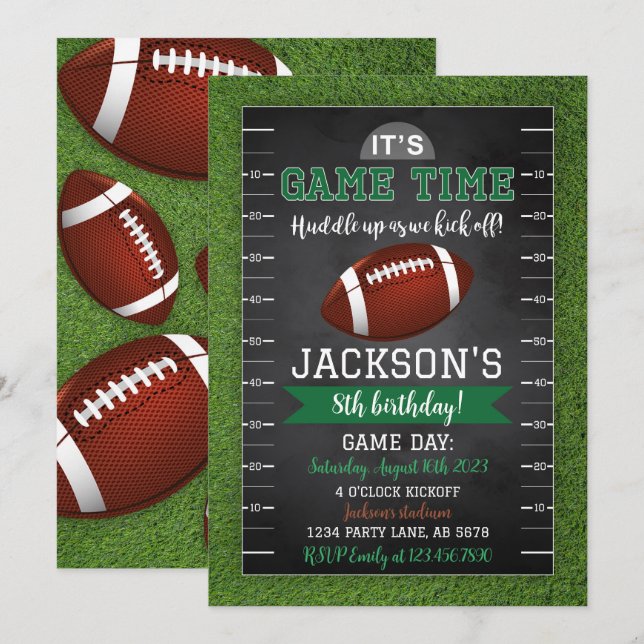 Convites Aniversário de Futebol Negro (Frente/Verso)