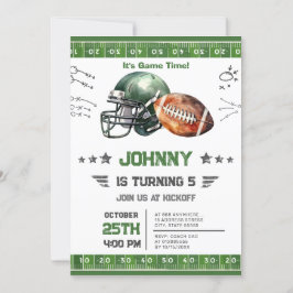 Convites Aniversário de futebol pessoal