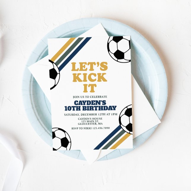 Convites Aniversário de Futebol Retrô (Criador carregado)