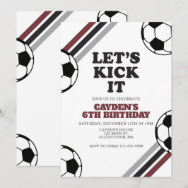 Convites Aniversário de Futebol Vamos Chutar