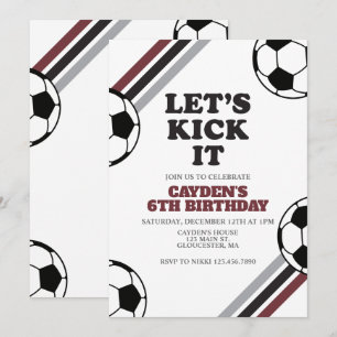 Convites Aniversário de Futebol Vamos Chutar