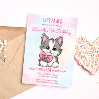 aniversário de gatinhos fofinhos, cor-de-rosa e fo